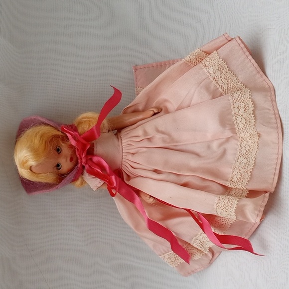 Collectible Vintage Storybook Doll Plastic Sleepy Eyes Pink #3 - Picture 13 of 14